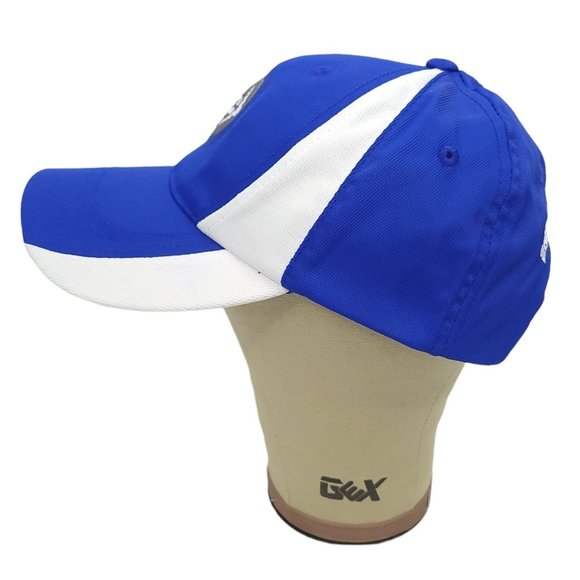 Sport Tek Endurance Corner Strapback Cap Racing Runner Hat Port Authority Blue - Picture 6 of 10